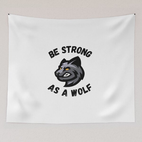 Item preview,  Be strong as a wolf-motivational-cool-black wolf-dreaded designed and sold by PacePoint.