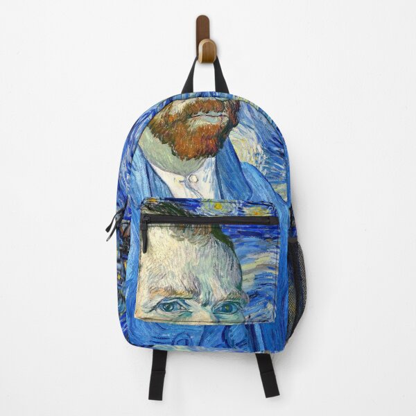 Item preview, Van Gogh self-portrait in front of the Starry Night - digital recreation designed and sold by NickoPrints.