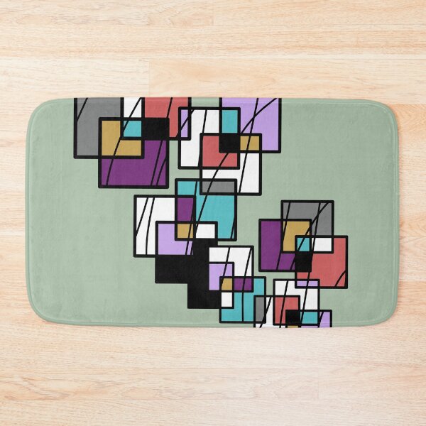 Item preview, Modern design colorful square monogram designed and sold by Shirley Li.