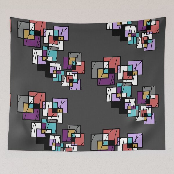 Item preview, Modern design colorful square monogram designed and sold by Shirley Li.