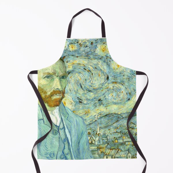 Item preview, Starry Night in the colors of Van Gogh self-portrait - digital recreation designed and sold by NickoPrints.