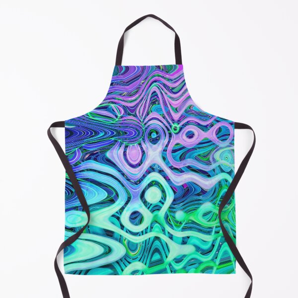 Item preview, Groovy Hippie Style Abstract Wavy Lines in Soft Cyan and Violet Shades 2 of 4 designed and sold by Beachy.