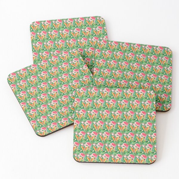 Item preview, Light Romantic Garden Flowers With Cute Butterfly Pattern designed and sold by BeInTouch.