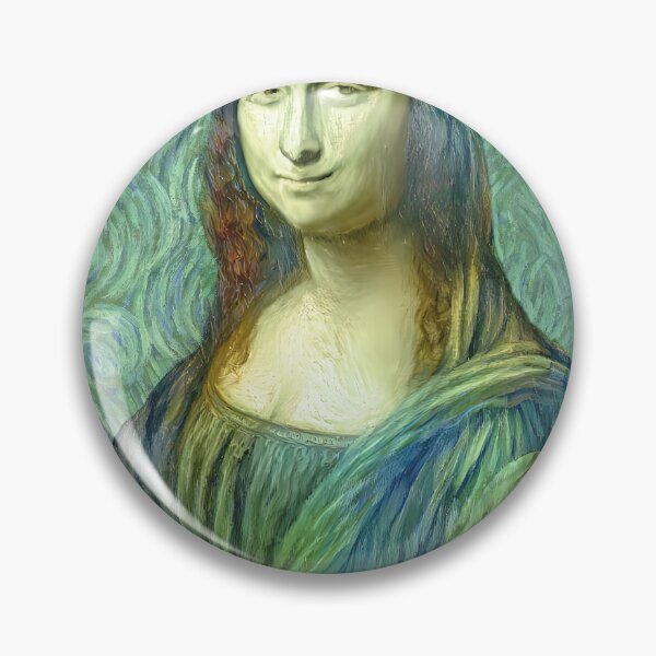 Item preview, Mona Lisa in the style of the Van Gogh self-portrait - digital recreation designed and sold by NickoPrints.