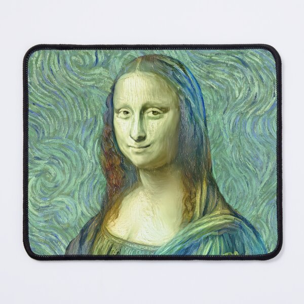 Item preview, Mona Lisa in the style of the Van Gogh self-portrait - digital recreation designed and sold by NickoPrints.