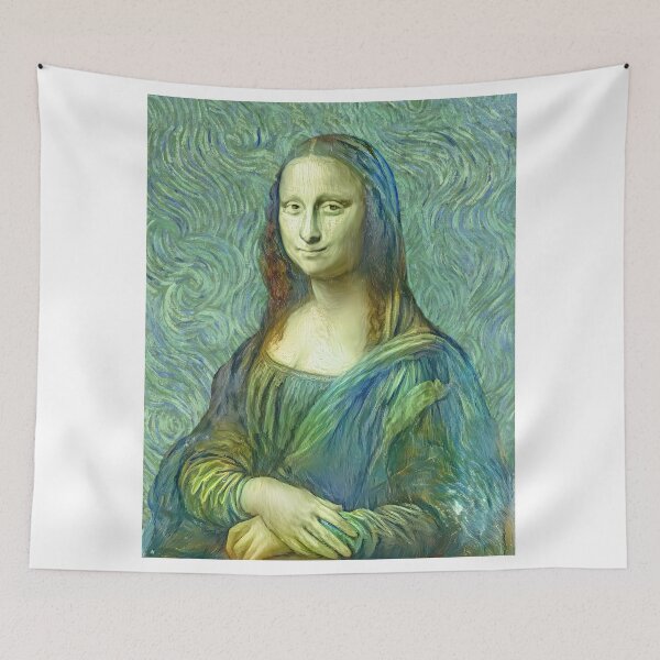 Item preview, Mona Lisa in the style of the Van Gogh self-portrait - digital recreation designed and sold by NickoPrints.