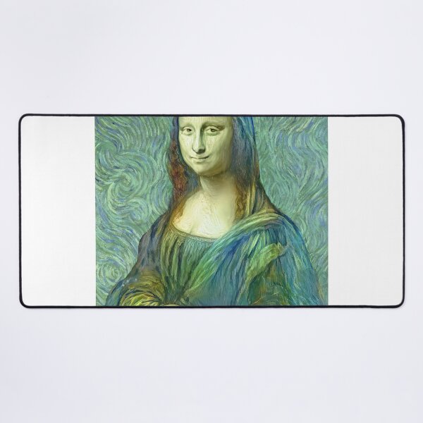 Item preview, Mona Lisa in the style of the Van Gogh self-portrait - digital recreation designed and sold by NickoPrints.