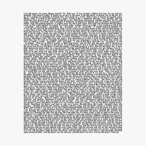 Item preview, Minecraft End Poem (style1) designed and sold by QuotableYou.