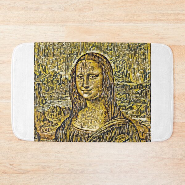 Item preview, Mona Lisa in the cubist style with small shapes - digital recreation designed and sold by NickoPrints.