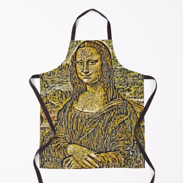 Item preview, Mona Lisa in the cubist style with small shapes - digital recreation designed and sold by NickoPrints.