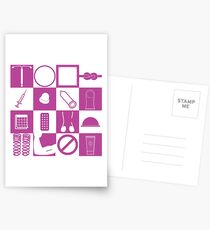 Contraception Checkerboard-Purple Postcards