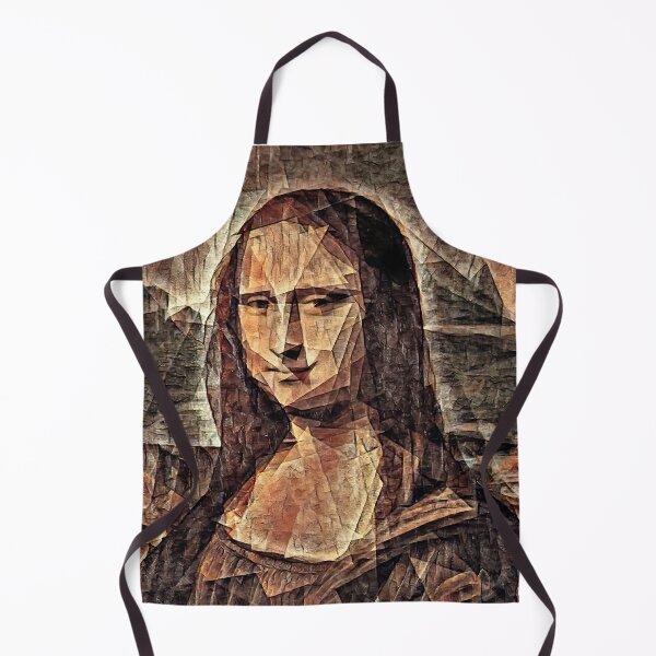 Item preview, Mona Lisa in the cubist style with big triangular shapes - digital recreation designed and sold by NickoPrints.