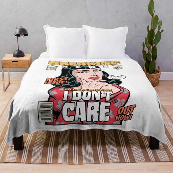 Item preview, Breaking News I Don't Care Sarcastic Retro Pop Art Girl designed and sold by GrandeDuc.