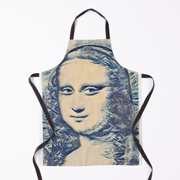 Item preview, Mona Lisa in the style of the Great Wave off Kanagawa - digital recreation designed and sold by NickoPrints.