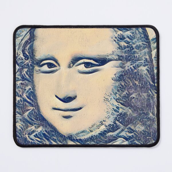 Item preview, Mona Lisa in the style of the Great Wave off Kanagawa - digital recreation designed and sold by NickoPrints.