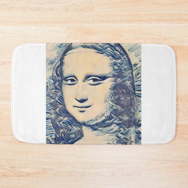 Item preview, Mona Lisa in the style of the Great Wave off Kanagawa - digital recreation designed and sold by NickoPrints.