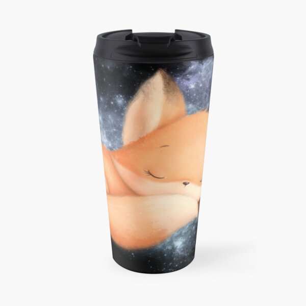 Sleepy Fox Colorful Travel Coffee Mug