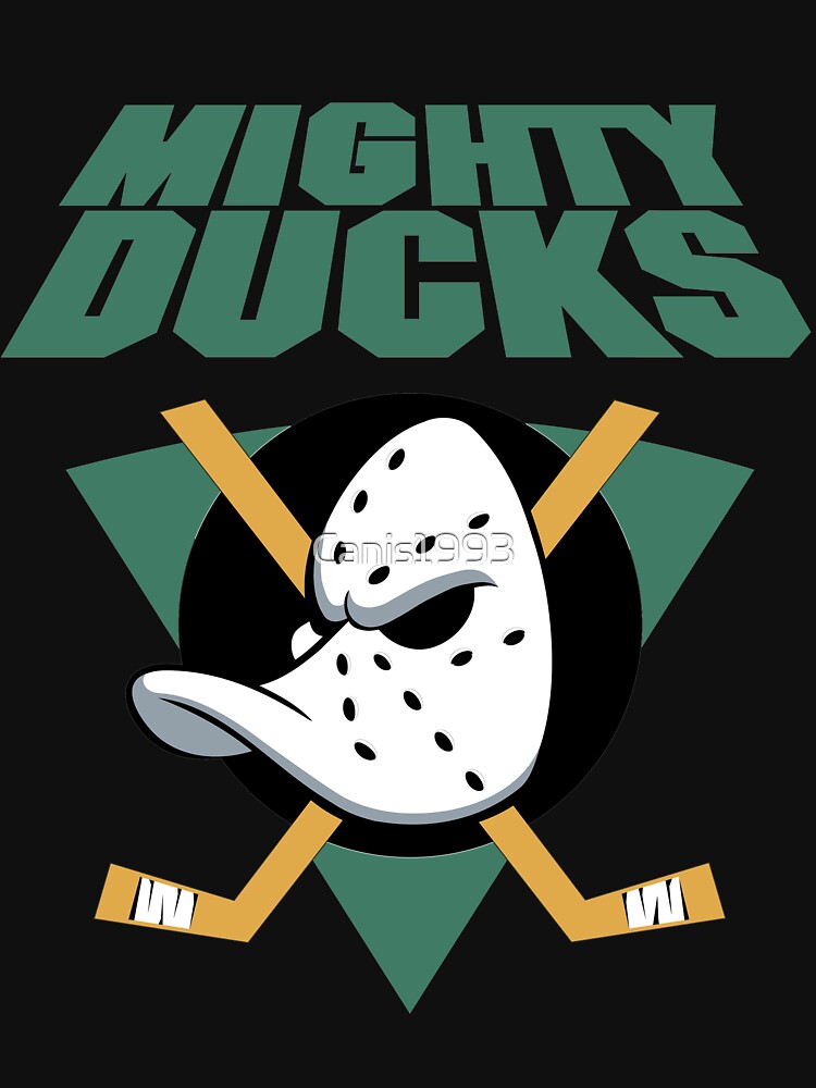 Mighty Ducks Anaheim Logo T-Shirt Gris Classique Homme Col