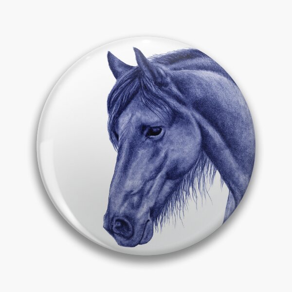 Item preview, Portrait of a Friesian 2 - blue colorized version designed and sold by SylvieG18.