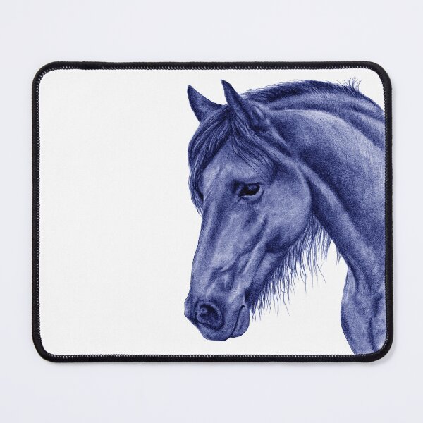 Item preview, Portrait of a Friesian 2 - blue colorized version designed and sold by SylvieG18.
