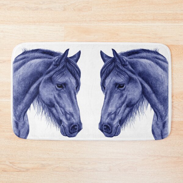 Item preview, Portrait of a Friesian 2 - blue colorized version designed and sold by SylvieG18.