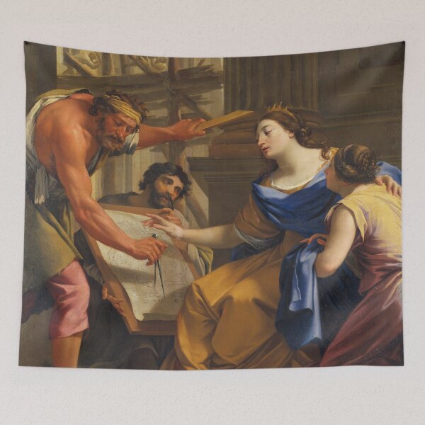 Item preview, Artemisia Building the Mausolaeum | Simon Vouet | 1640 Renaissance Greco-Roman Historic Art designed and sold by CJET.