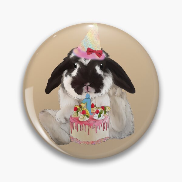 Item preview, First Birthday Rabbit _ Bunniesmee designed and sold by bunniesmee.
