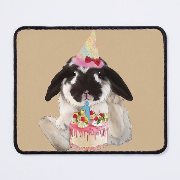 Item preview, First Birthday Rabbit _ Bunniesmee designed and sold by bunniesmee.