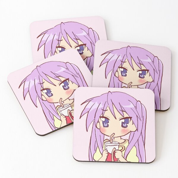 Item preview, I draw kagami hiiragi drinking soda / lucky star designed and sold by RansRoom.