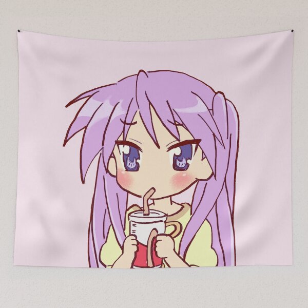 Item preview, I draw kagami hiiragi drinking soda / lucky star designed and sold by RansRoom.