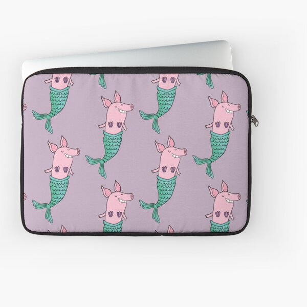 Mermaid Pig - Purple Laptop Sleeve