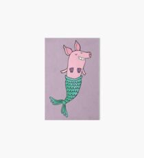 Mermaid Pig - Purple Art Board