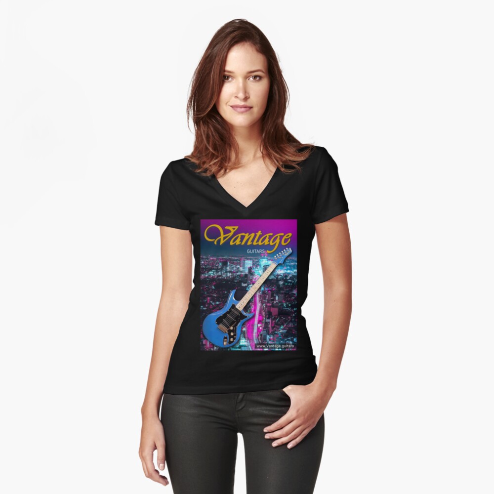 Item preview, Fitted V-Neck T-Shirt designed and sold by Regal-Music.