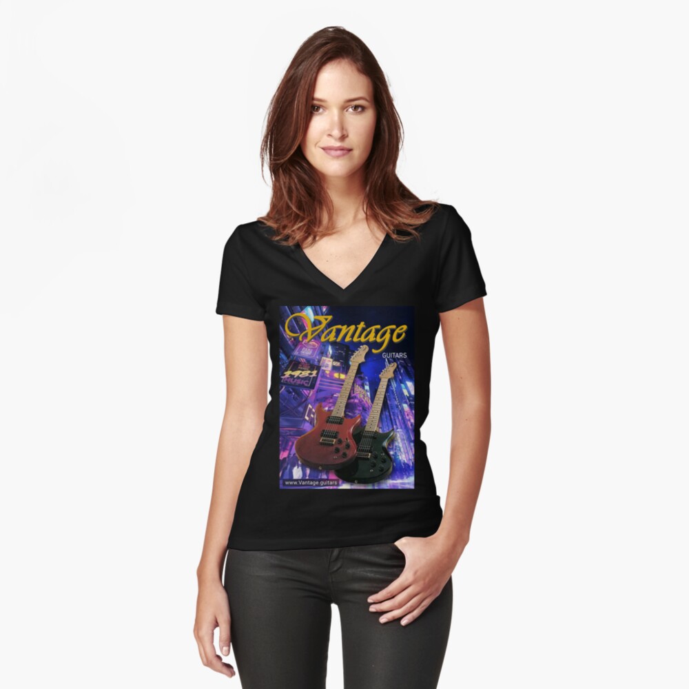 Item preview, Fitted V-Neck T-Shirt designed and sold by Regal-Music.