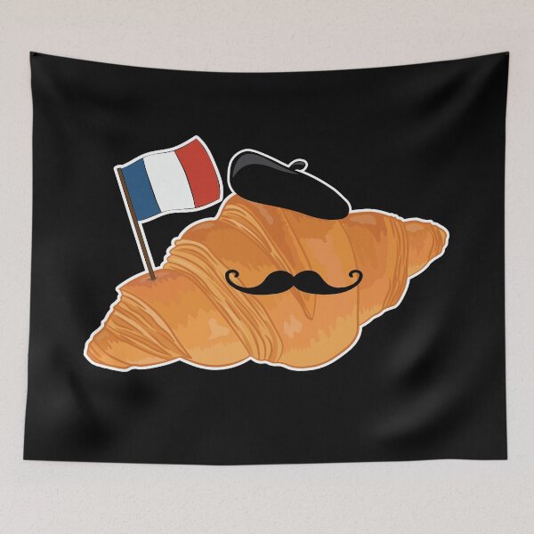 Item preview, Croissant - Funny French Food designed and sold by TheInkElephant.