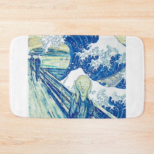 Item preview, The Scream by Edvard Munch and The Great Wave off Kanagawa - digital recreation designed and sold by NickoPrints.