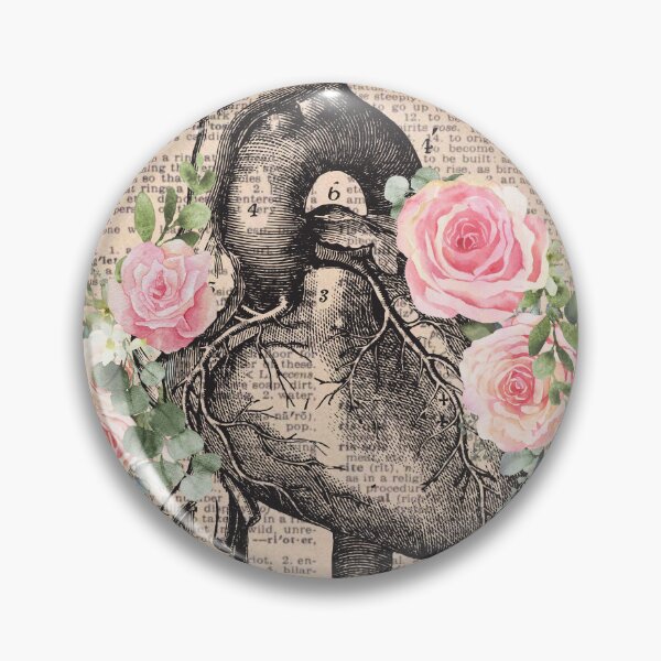Item preview, Vintage Medical Floral Heart Art designed and sold by Preslava Genova.