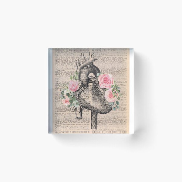 Item preview, Vintage Medical Floral Heart Art designed and sold by Preslava Genova.