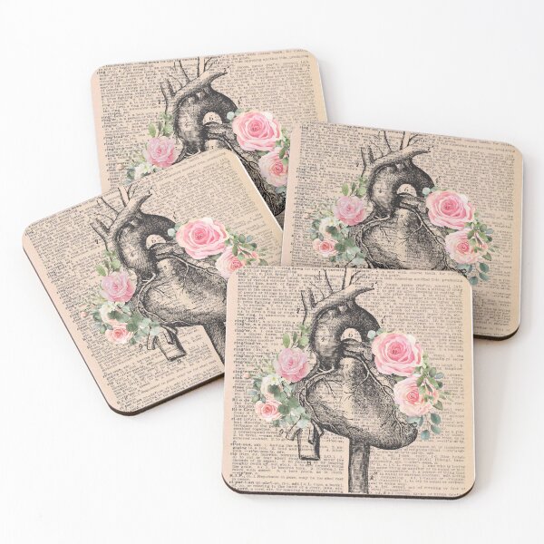 Item preview, Vintage Medical Floral Heart Art designed and sold by Preslava Genova.