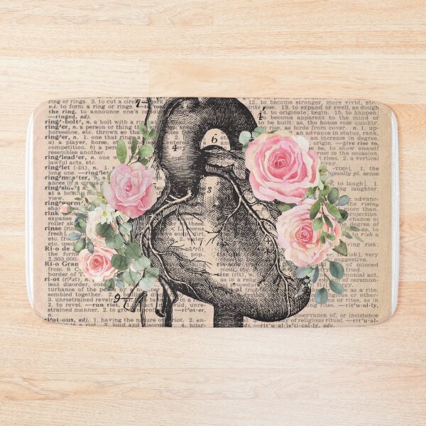 Item preview, Vintage Medical Floral Heart Art designed and sold by Preslava Genova.
