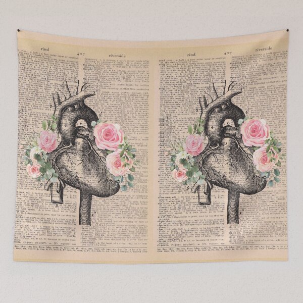 Item preview, Vintage Medical Floral Heart Art designed and sold by Preslava Genova.
