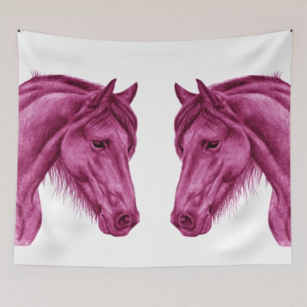 Item preview, Portrait of a Friesian 2 - purple-pink colorized version designed and sold by SylvieG18.