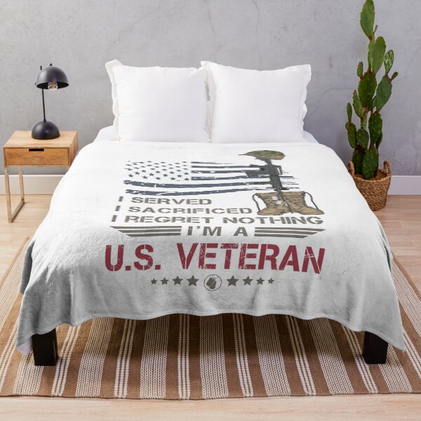 Item preview, "I Served, I Sacrificed, I Regret Nothing I'm A US Veteran" designed and sold by DouglasB.