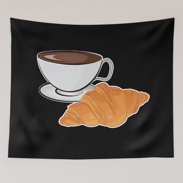 Item preview, Bonjour Croissant - Funny French Food designed and sold by TheInkElephant.