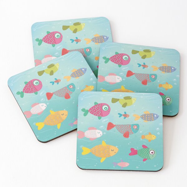 Item preview, School of Fish Illustration  designed and sold by SleepyLilSloth.