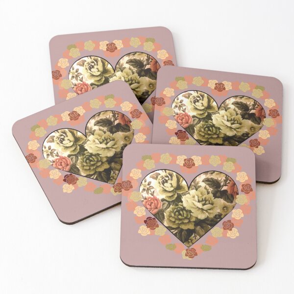 Item preview, vintage heart of flowers designed and sold by ShinobiDesings.
