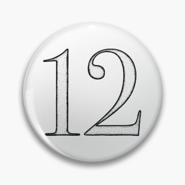 Item preview, Dotart/Dotwork illustration of Number 12 designed and sold by MagnetitaBySil.