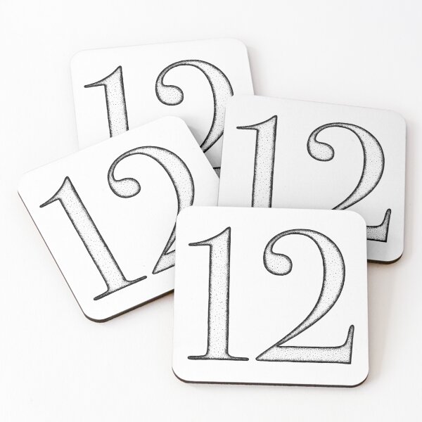 Item preview, Dotart/Dotwork illustration of Number 12 designed and sold by MagnetitaBySil.