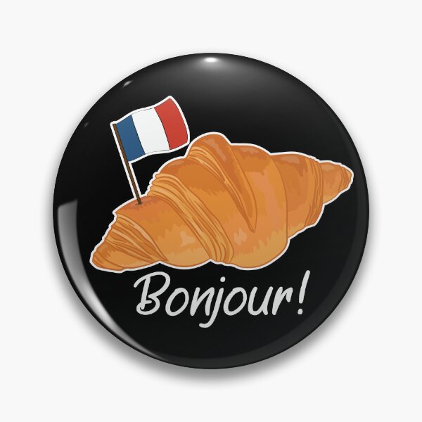 Item preview, Bonjour Croissant - Funny French Food designed and sold by TheInkElephant.