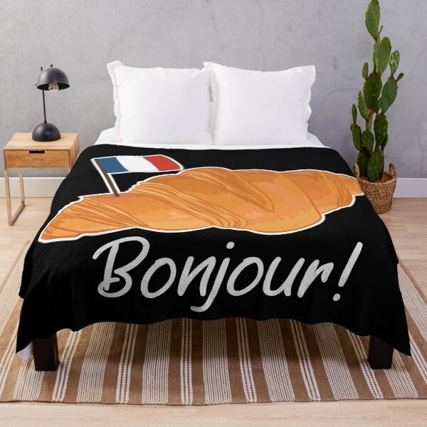Item preview, Bonjour Croissant - Funny French Food designed and sold by TheInkElephant.